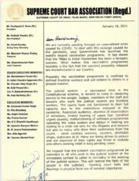 SCBA asks Law Minister Ravi Shankar Prasad  to grant frontline status to judges, legal fraternity